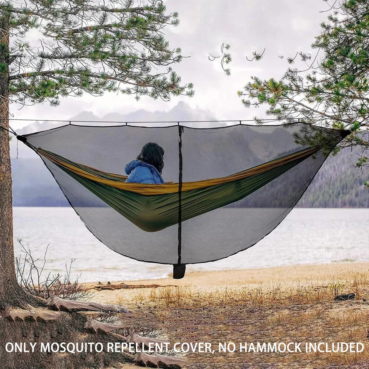 Hammock Mosquito Net Separate Anti-Mosquito Cover For Outdoor Picnic Camping - Grey