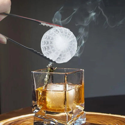 2PCS Silicone Ice Cube Tray Round and Square Ice Ball Maker for Whiskey Cocktails - Blue