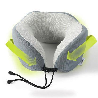 Memory Foam U Shaped Neck Pillow Travel Portable Office Nap Support Pillow - Green