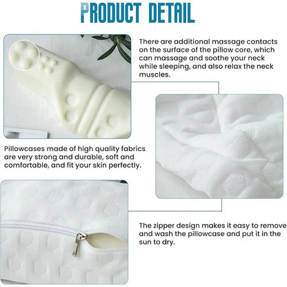 Orthopedic Memory Foam Cervical Neck Pillow for Sleep Support Slow Rebound - Navy
