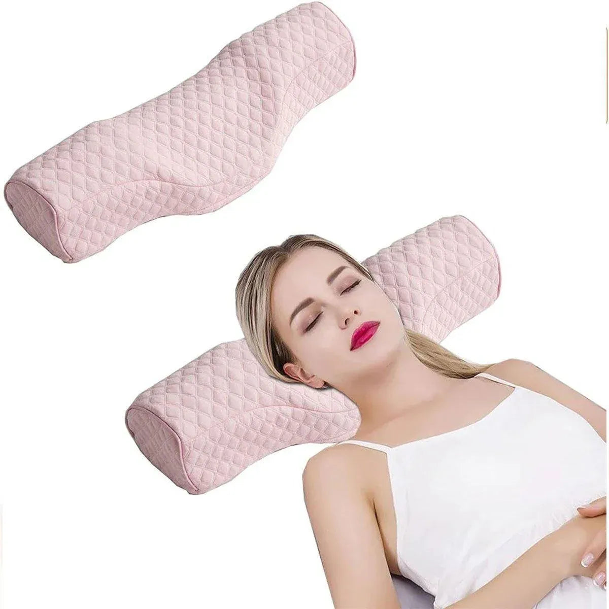 Orthopedic Memory Foam Cervical Neck Pillow for Sleep Support Slow Rebound - Navy