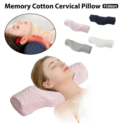Orthopedic Memory Foam Cervical Neck Pillow for Sleep Support Slow Rebound - Navy