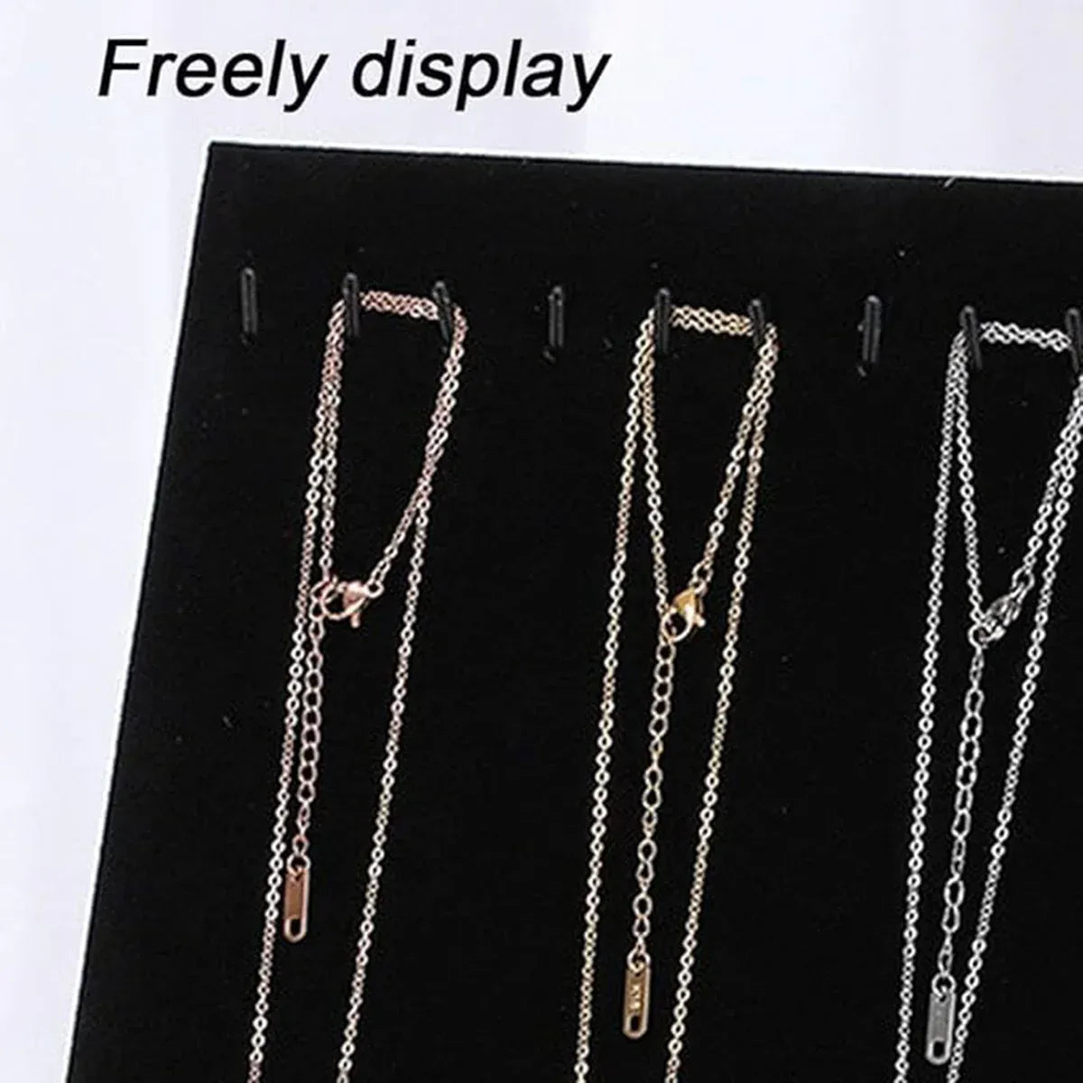 24Hooks Necklace Display Stand Wooden Jewelry Organizer for Store Home Use