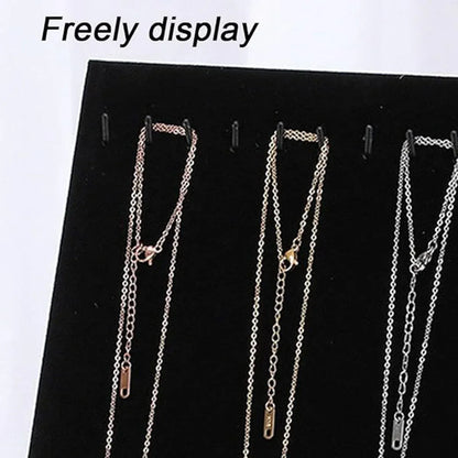 24Hooks Necklace Display Stand Wooden Jewelry Organizer for Store Home Use