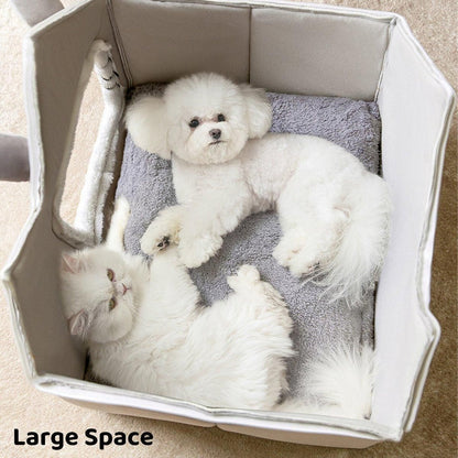 Removable Washable Pet House Four Seasons Cat Enclosed House - Grey-S