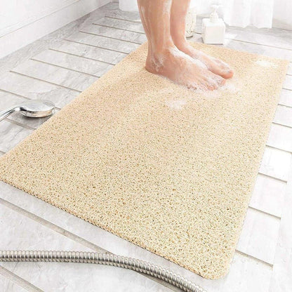 Anti Slip Bathroom Mat Non Slip Shower Floor Mat Quick Dry Soft Comfortable Rug - Beige-40x60cm
