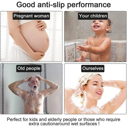 Anti Slip Bathroom Mat Non Slip Shower Floor Mat Quick Dry Soft Comfortable Rug - Grey-40x60cm
