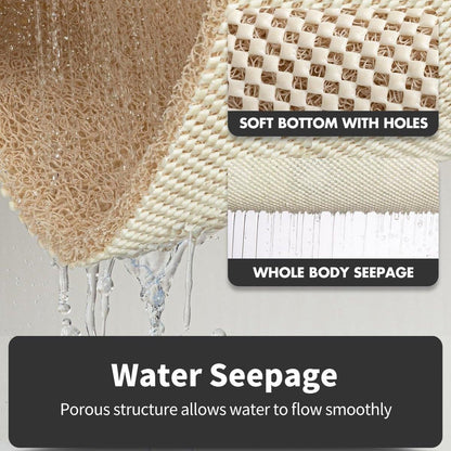 Anti Slip Bathroom Mat Non Slip Shower Floor Mat Quick Dry Soft Comfortable Rug - Grey-40x60cm