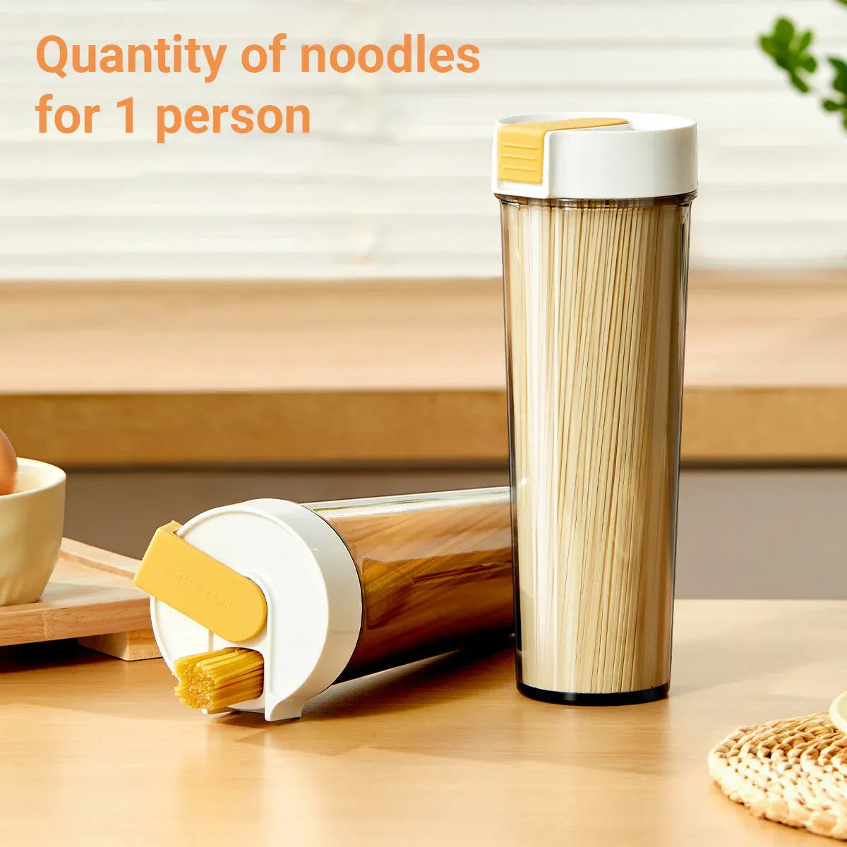Noodle Storage Box Storage Storage Cylinder Kitchen Noodle Container Airtight - Yellow
