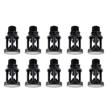 10pcs Atomizing Nozzles Water Spray Heads for Lawn Garden Green Belts Irrigation - 1/2 inch