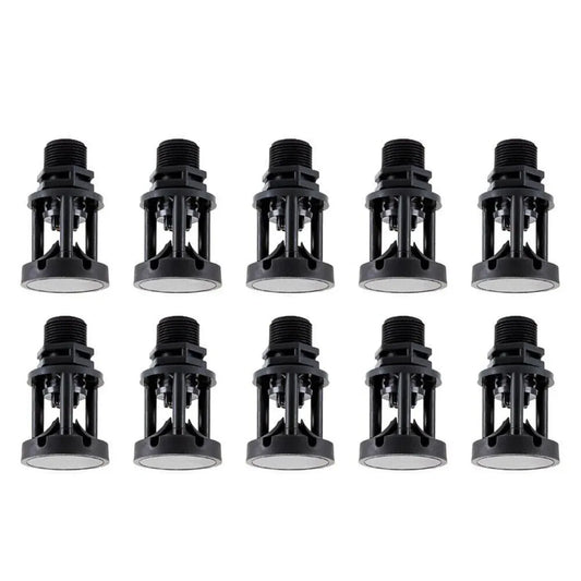 10pcs Atomizing Nozzles Water Spray Heads for Lawn Garden Green Belts Irrigation - 1/2 inch