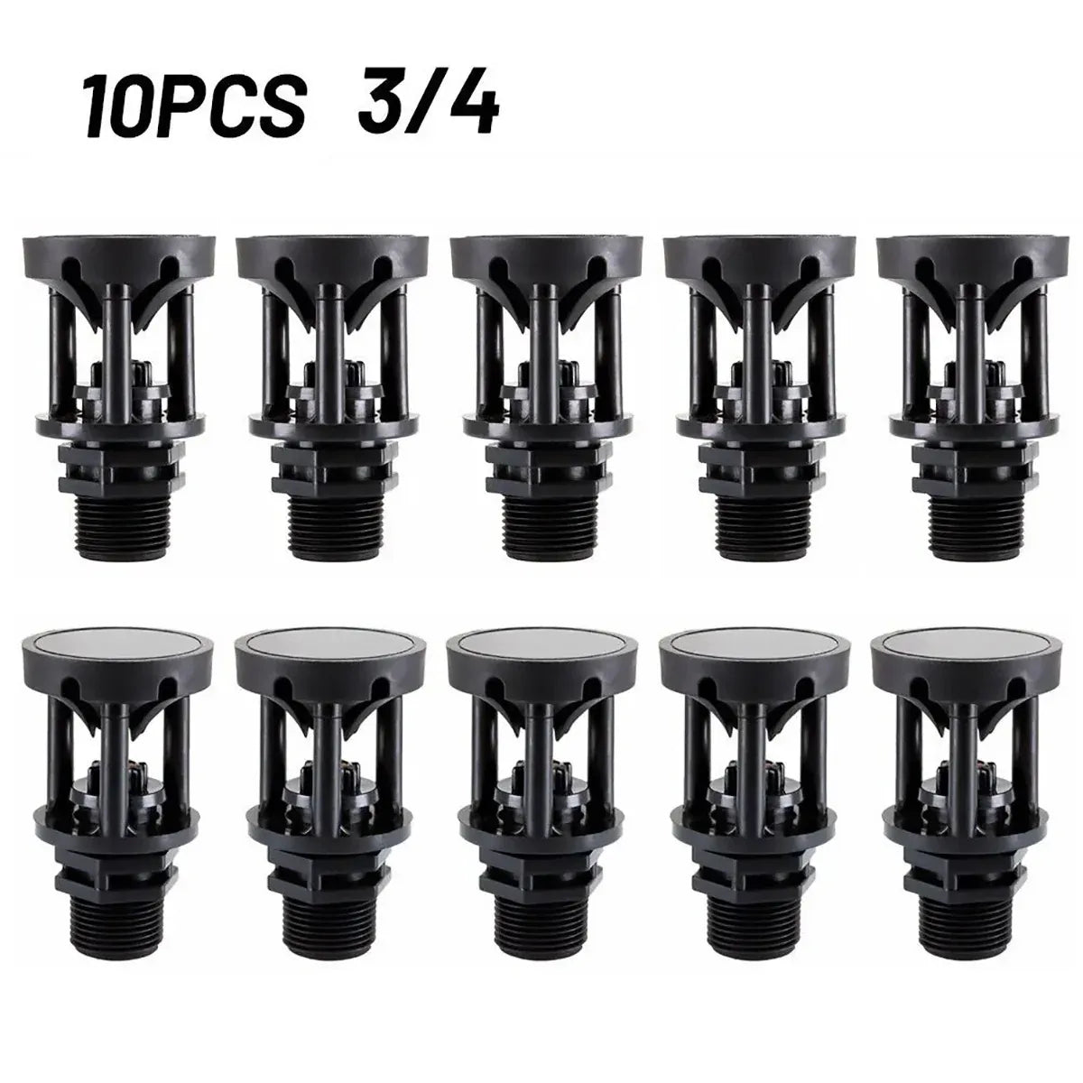 10pcs Atomizing Nozzles Water Spray Heads for Lawn Garden Green Belts Irrigation - 1/2 inch