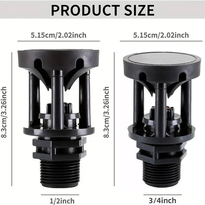 10pcs Atomizing Nozzles Water Spray Heads for Lawn Garden Green Belts Irrigation - 3/4 inch