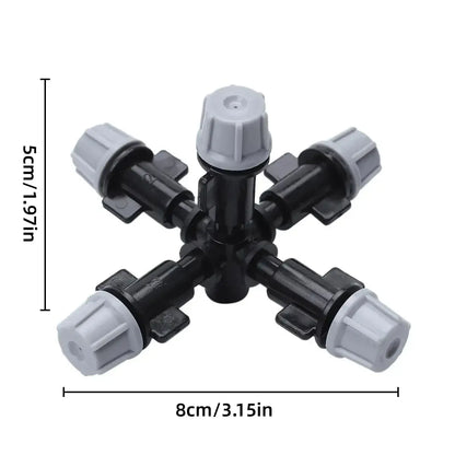 20PCS Anti-Drip Misting Nozzle Water Spray Drip Hanging Atomizing Nozzle Fog Cross