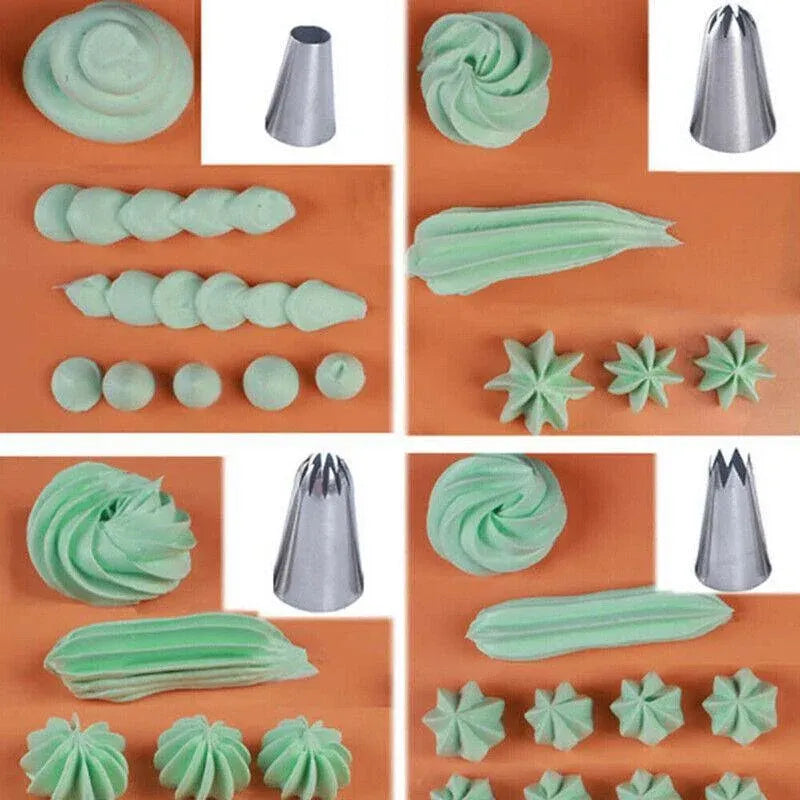 5X Large Cream Icing Piping Nozzles Set Kit Pastry Tips Diy Cake Decorating Tool