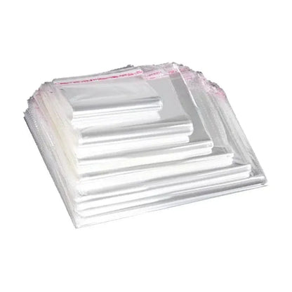 Multi-size Clear Self-Seal Cellophane Bags - Bulk Adhesive Opp - 30*40