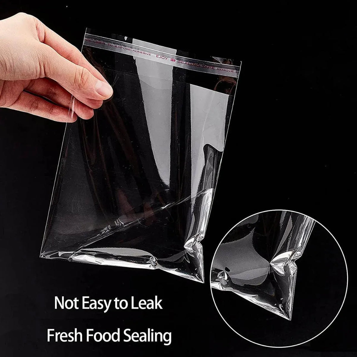 Multi-size Clear Self-Seal Cellophane Bags - Bulk Adhesive Opp - 30*40