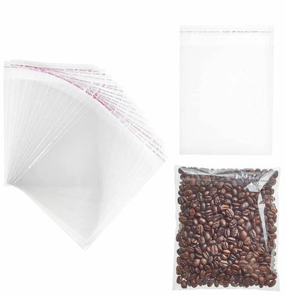 Multi-size Clear Self-Seal Cellophane Bags - Bulk Adhesive Opp - 30*40
