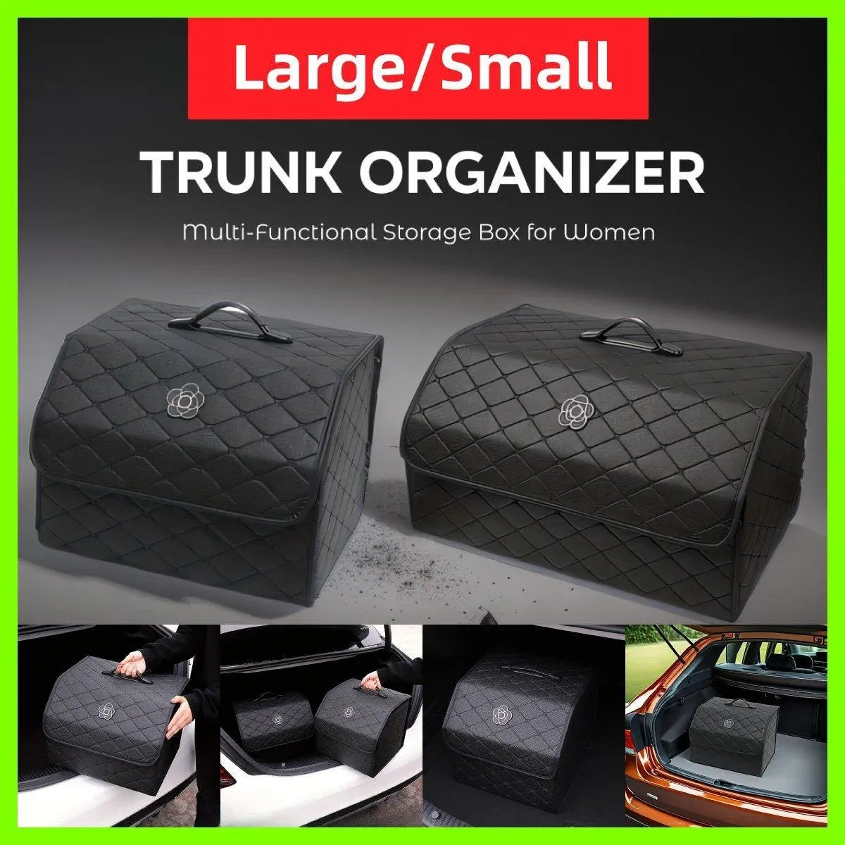 Multifunctional Car Boot Organiser Storage Bag for Easy Vehicle Organization - Small