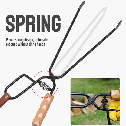 Barbecue Tongs Outdoor Camping Charcoal Fire Grill Tool for Cooking Picnic BBQ
