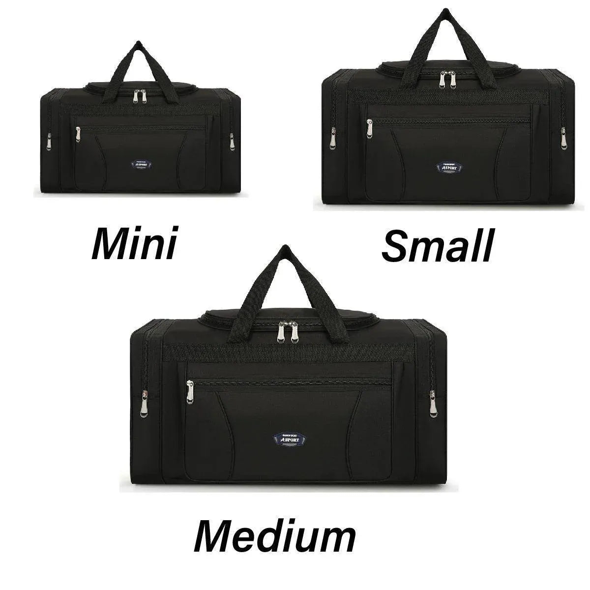 Large Capacity Waterproof Travel Luggage Bag Lightweight Foldable Handbag - Mini-Grey