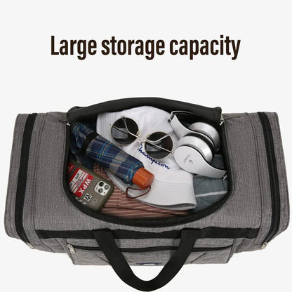 Large Capacity Waterproof Travel Luggage Bag Lightweight Foldable Handbag - Mini-Grey