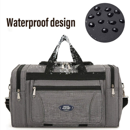 Large Capacity Waterproof Travel Luggage Bag Lightweight Foldable Handbag - Mini-Grey