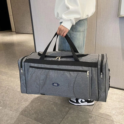 Large Capacity Waterproof Travel Luggage Bag Lightweight Foldable Handbag - Mini-Grey