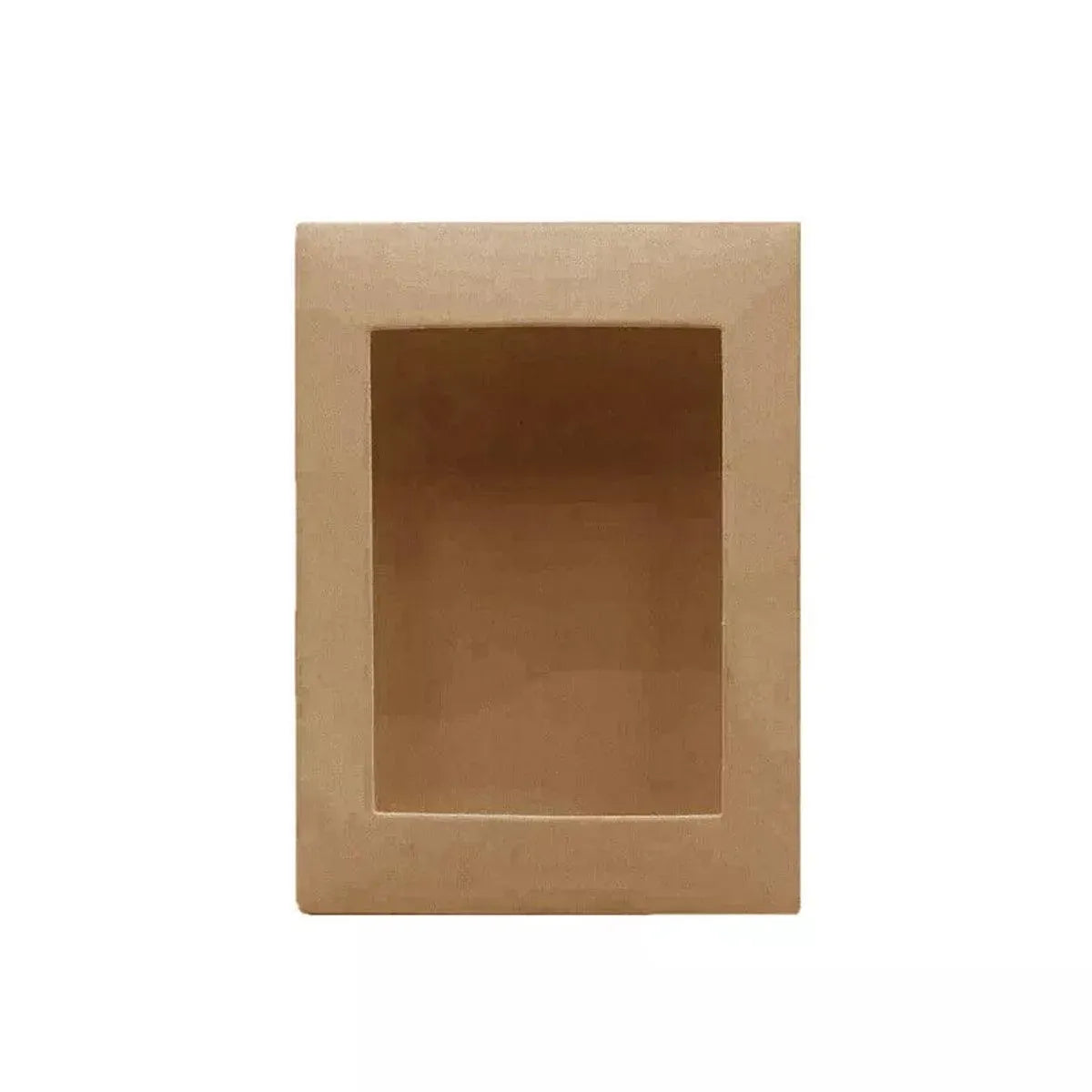 50PCS Kraft Paper Gift Boxes with PVC Window White Black Bakery Packaging Carton - S