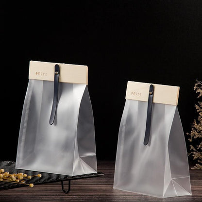 50pcs Transparent Snack Bags Biscuit Candy Bags Resealable Food Packaging - Orange