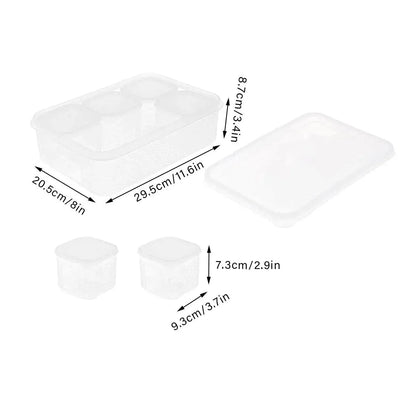 Crisper Refrigerator Storage Box Plastic Sealed Food Compartment Organizer Set