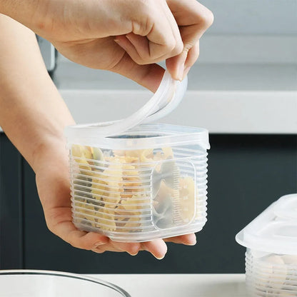 Crisper Refrigerator Storage Box Plastic Sealed Food Compartment Organizer Set