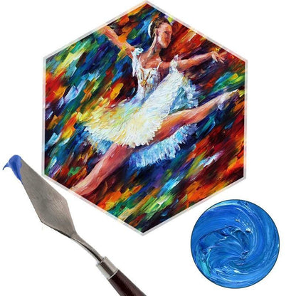 5Pcs Stainless Steel Artist Oil Painting Palette Knife Spatula Paint Tools Set - Natural