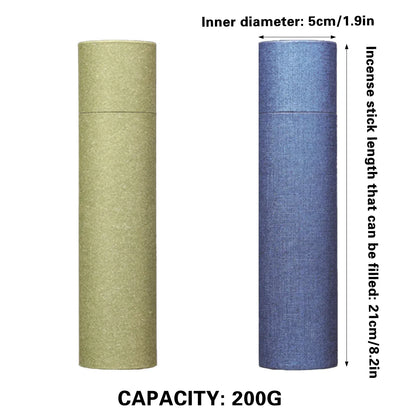 10PCS Incense Paper Tubes 200g Capacity 2 Colours Durable Thickness Material - Green