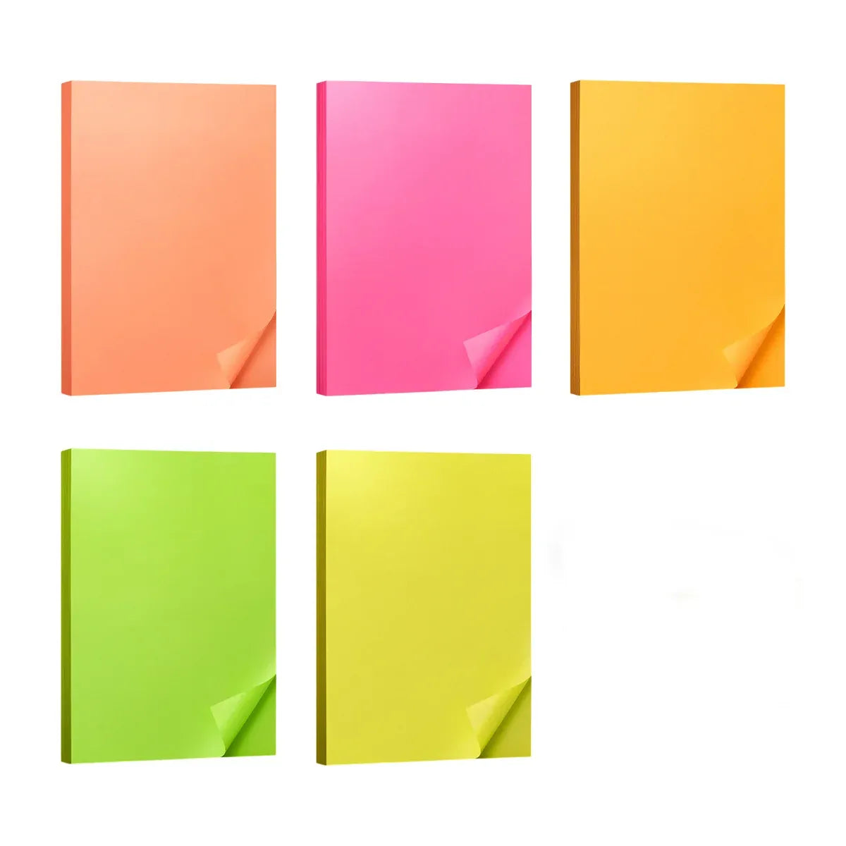 A4 80gsm Coloured Paper Multi Color Pack Printer Paper for Craft School Use - Orange