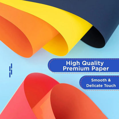 A4 80gsm Coloured Paper Multi Color Pack Printer Paper for Craft School Use - Orange