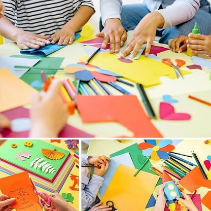 A4 80gsm Coloured Paper Multi Color Pack Printer Paper for Craft School Use - Orange