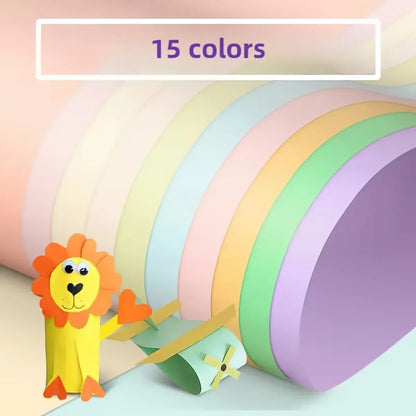 90 Sheets Coloured Cardboard 15 Colours A4 for Kids Craft Handmade