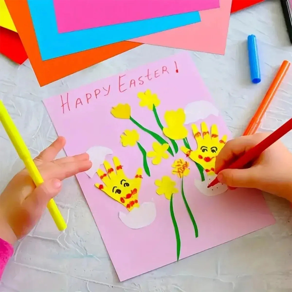 90 Sheets Coloured Cardboard 15 Colours A4 for Kids Craft Handmade