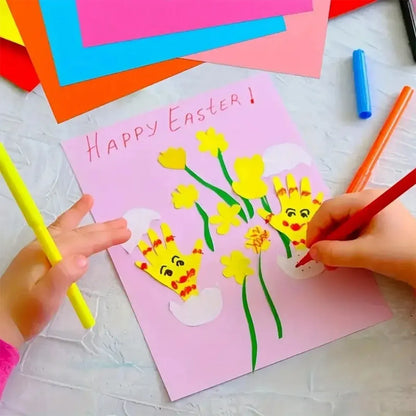 90 Sheets Coloured Cardboard 15 Colours A4 for Kids Craft Handmade