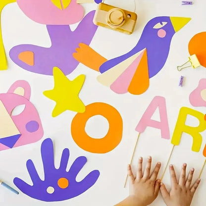 90 Sheets Coloured Cardboard 15 Colours A4 for Kids Craft Handmade