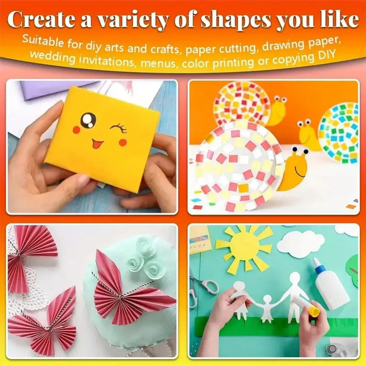 90 Sheets Coloured Cardboard 15 Colours A4 for Kids Craft Handmade