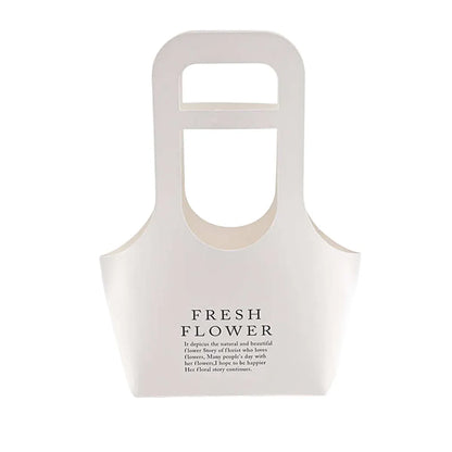 10PCS Handheld Kraft Paper Flower Bags for Bouquet Gift Wrapping - L