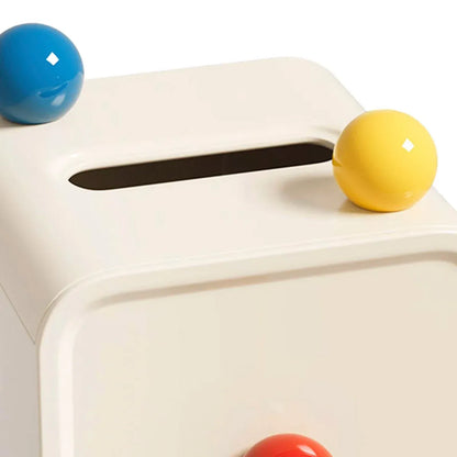 Colourful Ball Square Tissue Box Living Room Coffee Table Roll Holder Case