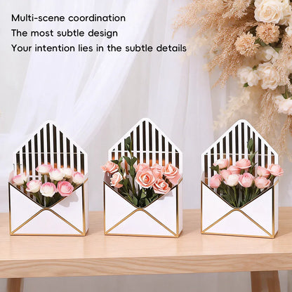 Envelope Flower Box Gift Packaging Floral Display Holder Wedding Retail 8PCS - Black