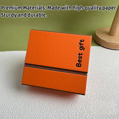 10PCS Folding Gift Boxes 2-Piece Design for Wedding Party Favors Candy Packaging - Orange