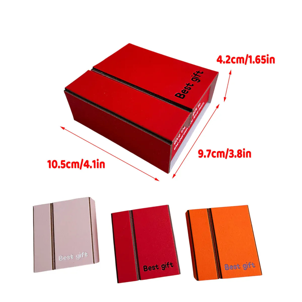 10PCS Folding Gift Boxes 2-Piece Design for Wedding Party Favors Candy Packaging - Red
