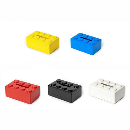 Tissue Box Cover Creative Building Block Cute Napkin Dispenser Holder Home Decor - Yellow