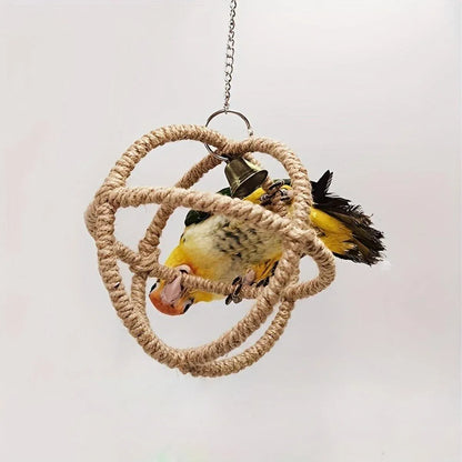 Interactive Parrot Toys Nibbling Balls Hoop Swing Bird Chew Play Activity