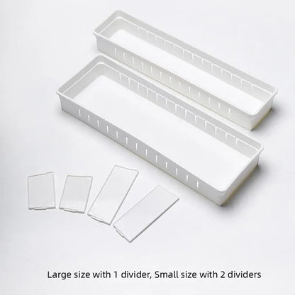 4PCS Drawer Storage Organizer Box Multi Compartment Kitchen Tableware Sorting